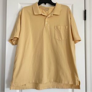 St John’s Bay Men’s Yellow Polo Size XL